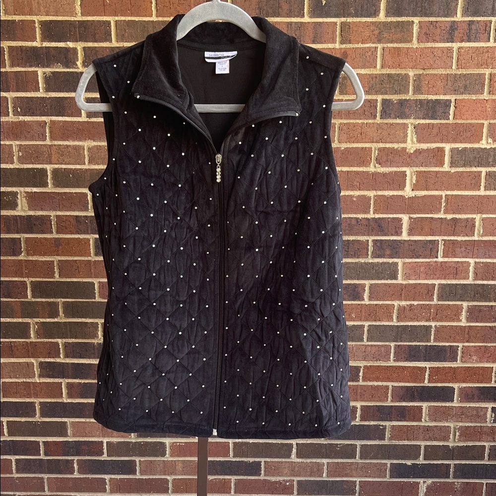 Women's Black Quilted Vest